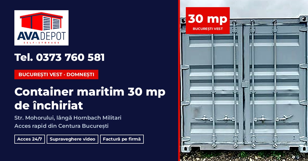 Spatii de depozitare pentru firme in Bucuresti Vest - AVA Depot