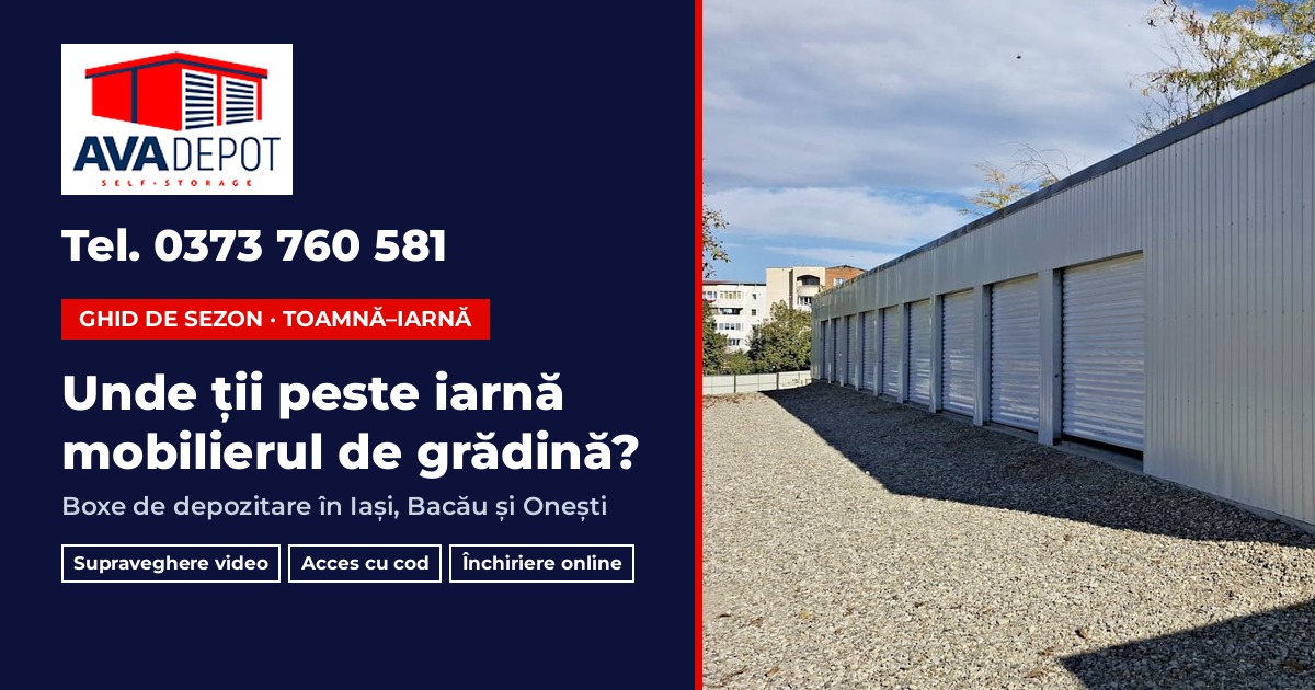 Depozitare mobilier de grădină, anvelope și biciclete peste iarnă | AVA DEPOT